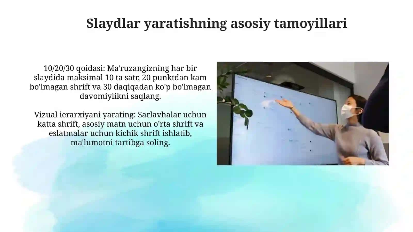 Taqdimot slaytlarini yaratish bo'limini o'qitish metodikasi 4