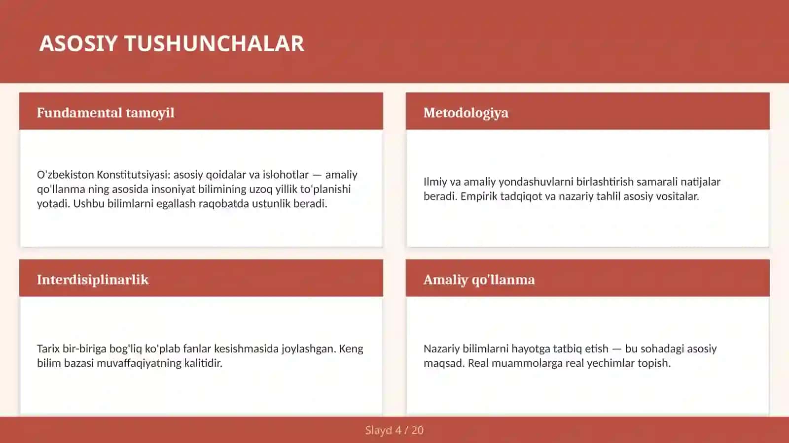O'zbekiston Konstitutsiyasi: asosiy qoidalar va islohotlar — amaliy qo'llanma 4