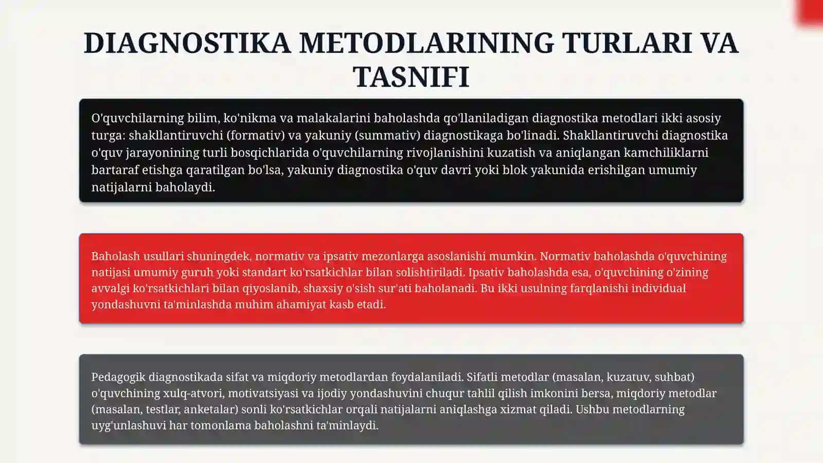 Maktab o'quvchilarini pedagogik diagnostika metodlari:mazmuni mohiyati va qoʻllash tartibi 4