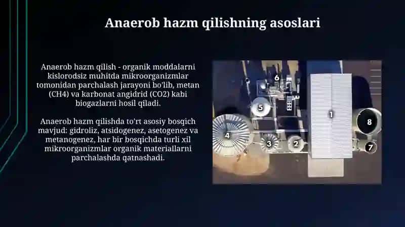 Anaerob bijg‘ish jarayonlarida biogaz ishlab chiqarish texnologiyasi 4