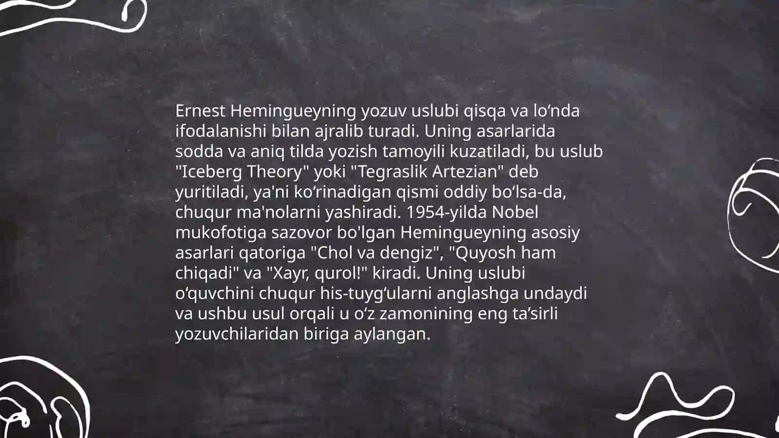 "Chol va dengiz" asarlarining tahlili 4