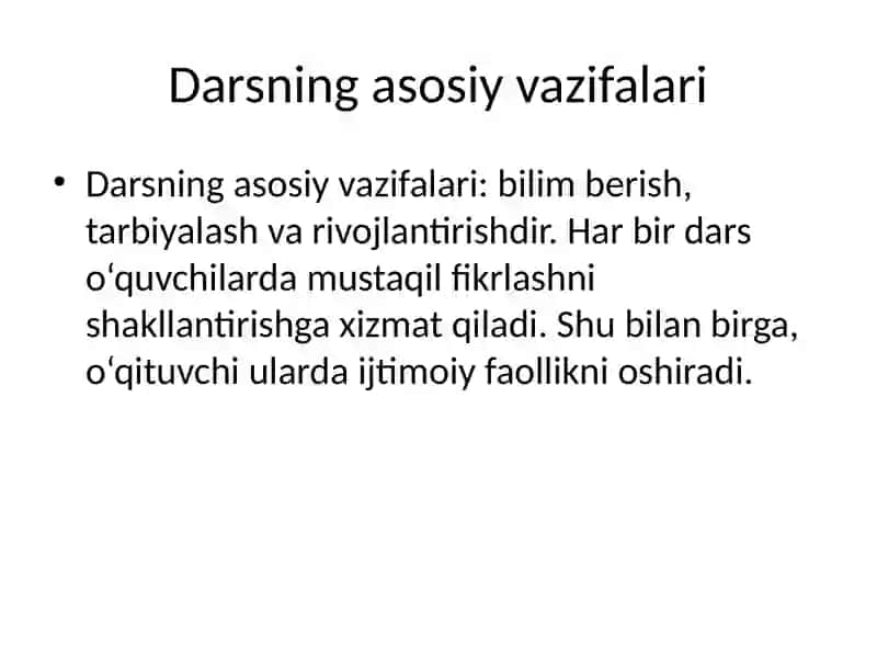 Dars tushunchasi va uning mohiyati 4