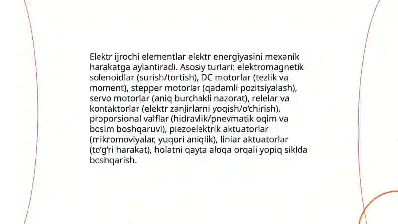 Mexatronikada ijrochi mexanizmlar 4