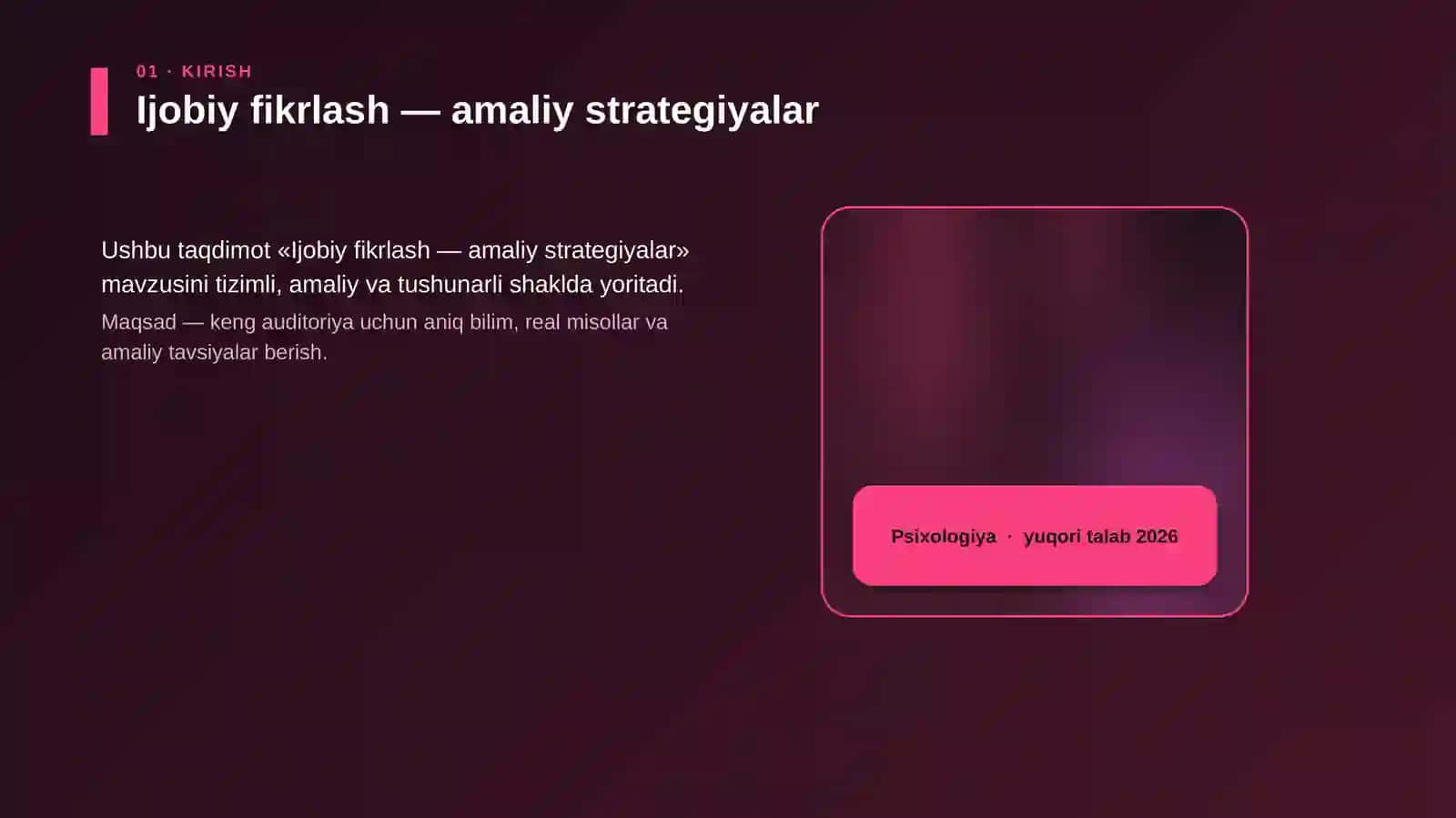 Ijobiy fikrlash — amaliy strategiyalar 4
