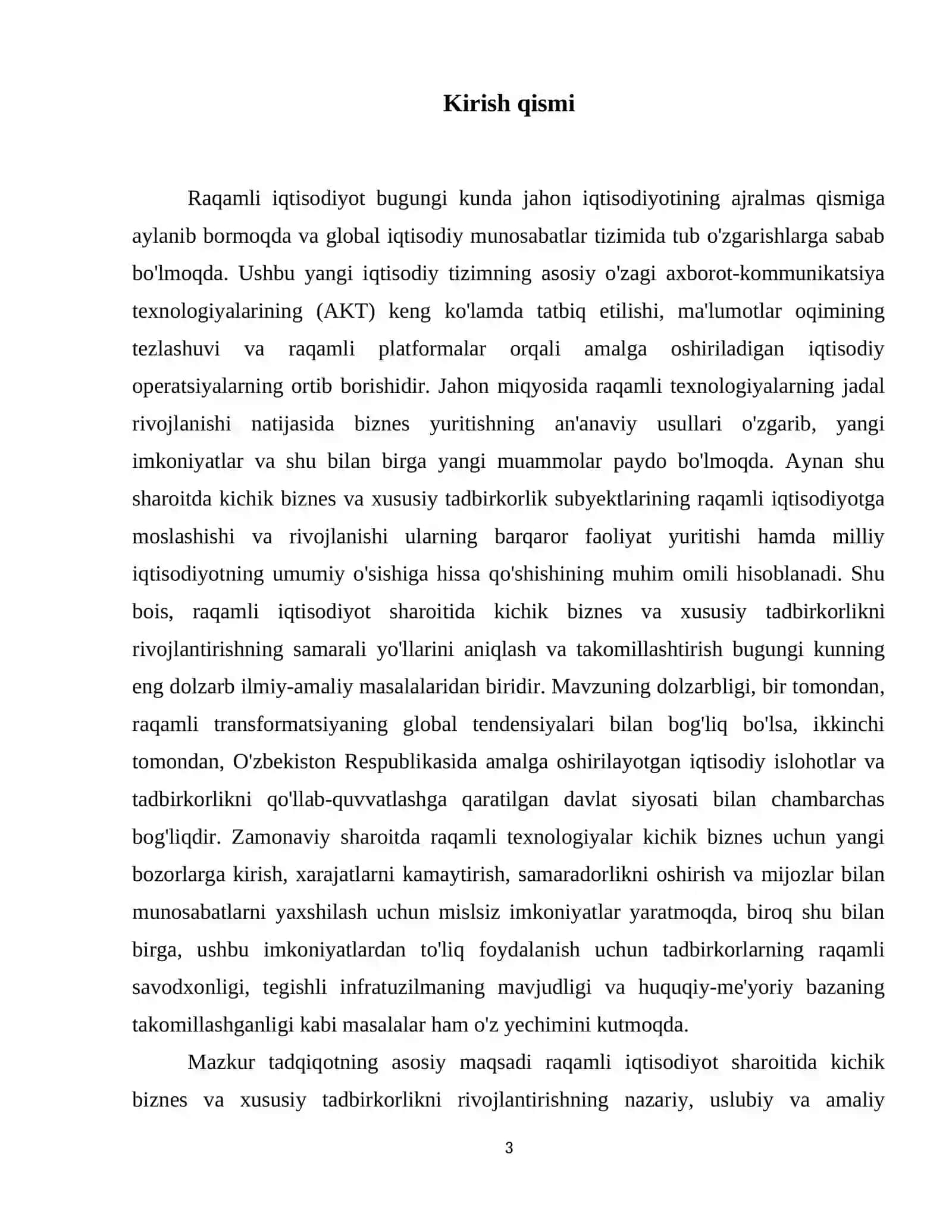 Raqamli iqtisodiyot sharoitida kichik biznes va xususiy tadbirkorlikni rivojlantirish yo'llari 4