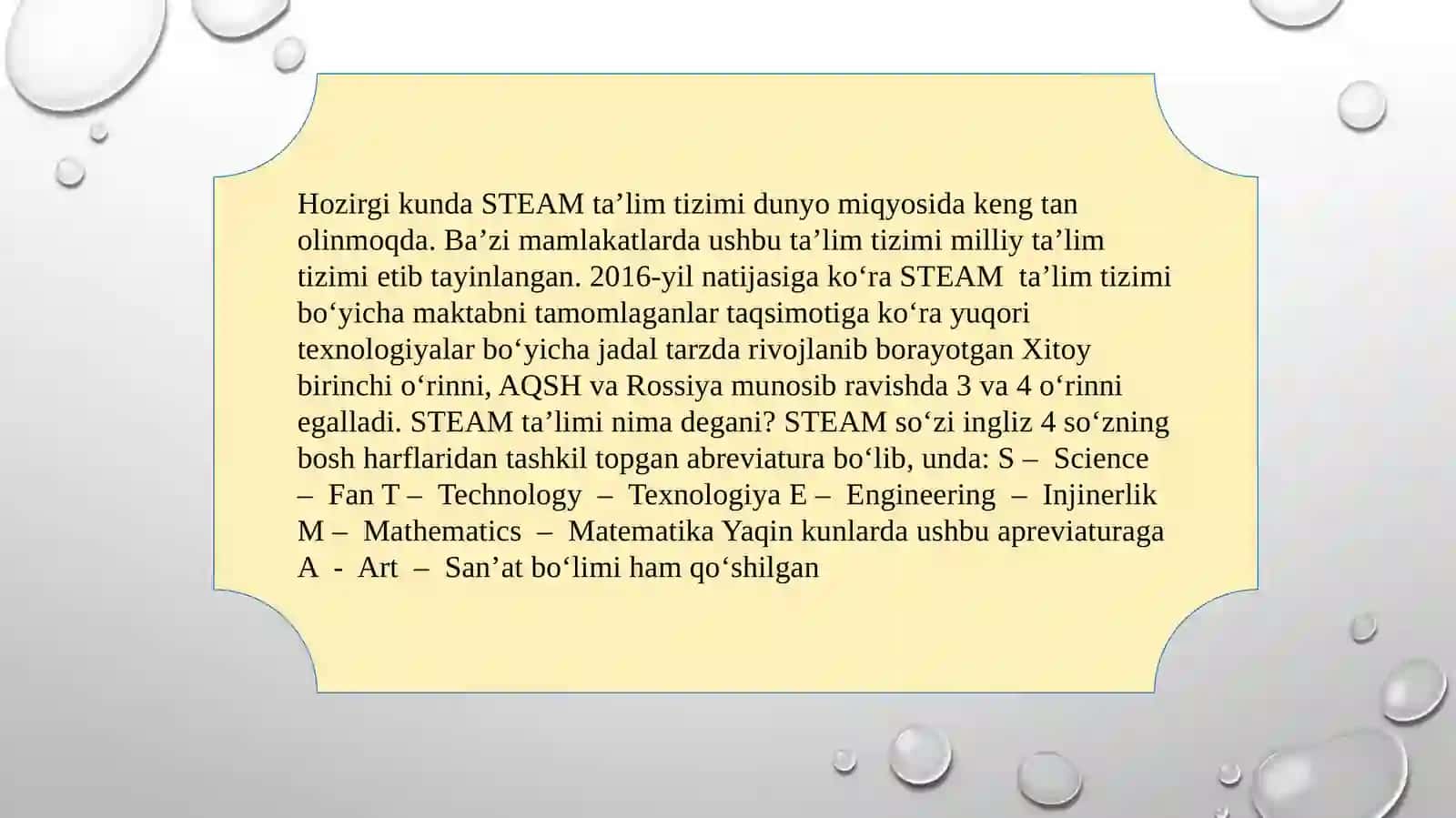 STEAM Ta'lim Texnologiyasi 4