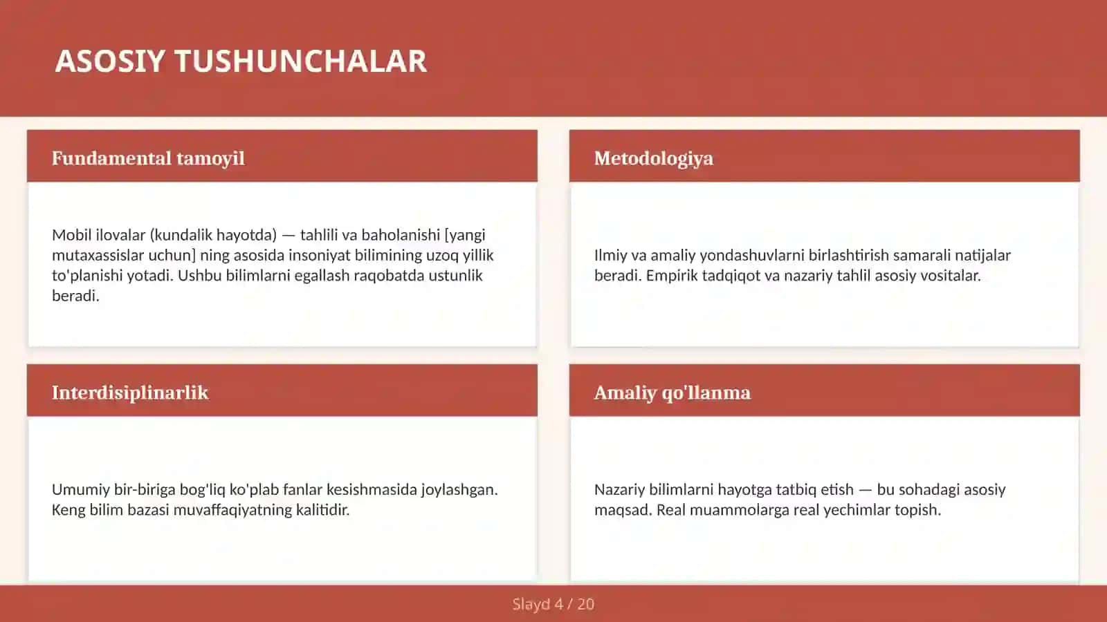 MOBIL ILOVALAR (KUNDALIK HAYOTDA) — TAHLILI VA BAHOLANISHI [YANGI MUTAXASSISLAR UCHUN] 4