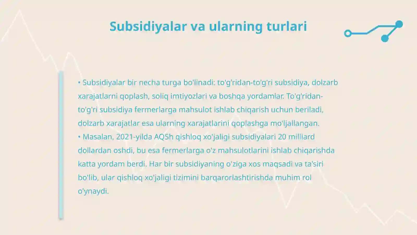 Qishloq xojaligi subsidiyalari 4