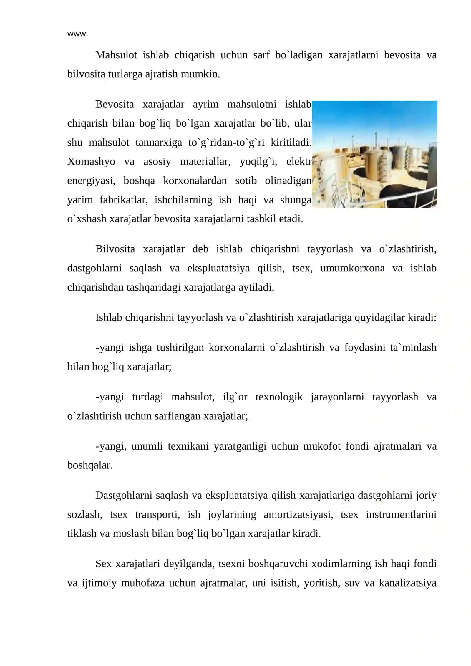 Ishlab chiqarish xarajatlarining mohiyati va turlari 4