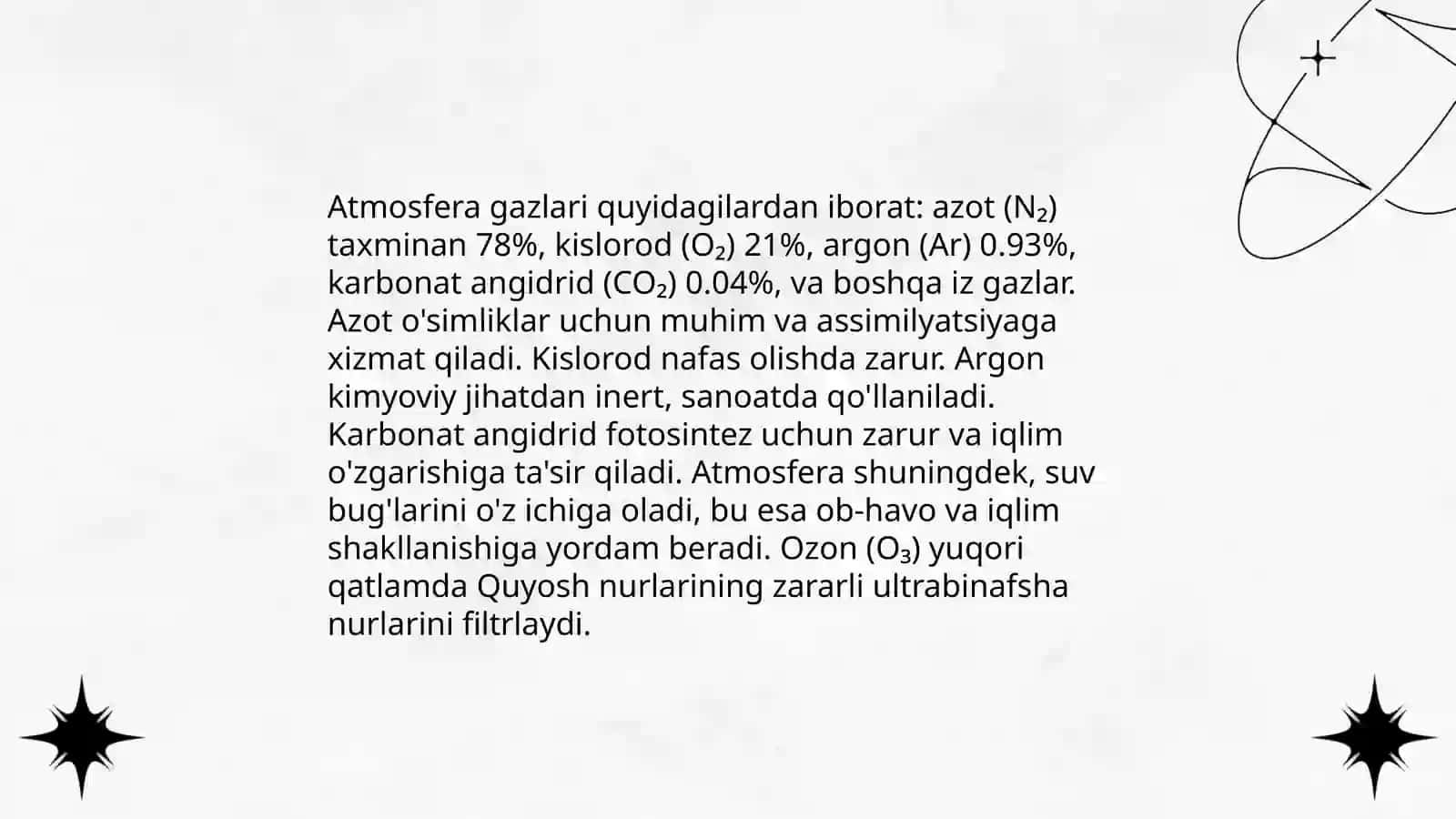 Havo tarkibi va uning gigiyenik ahamiyati 4