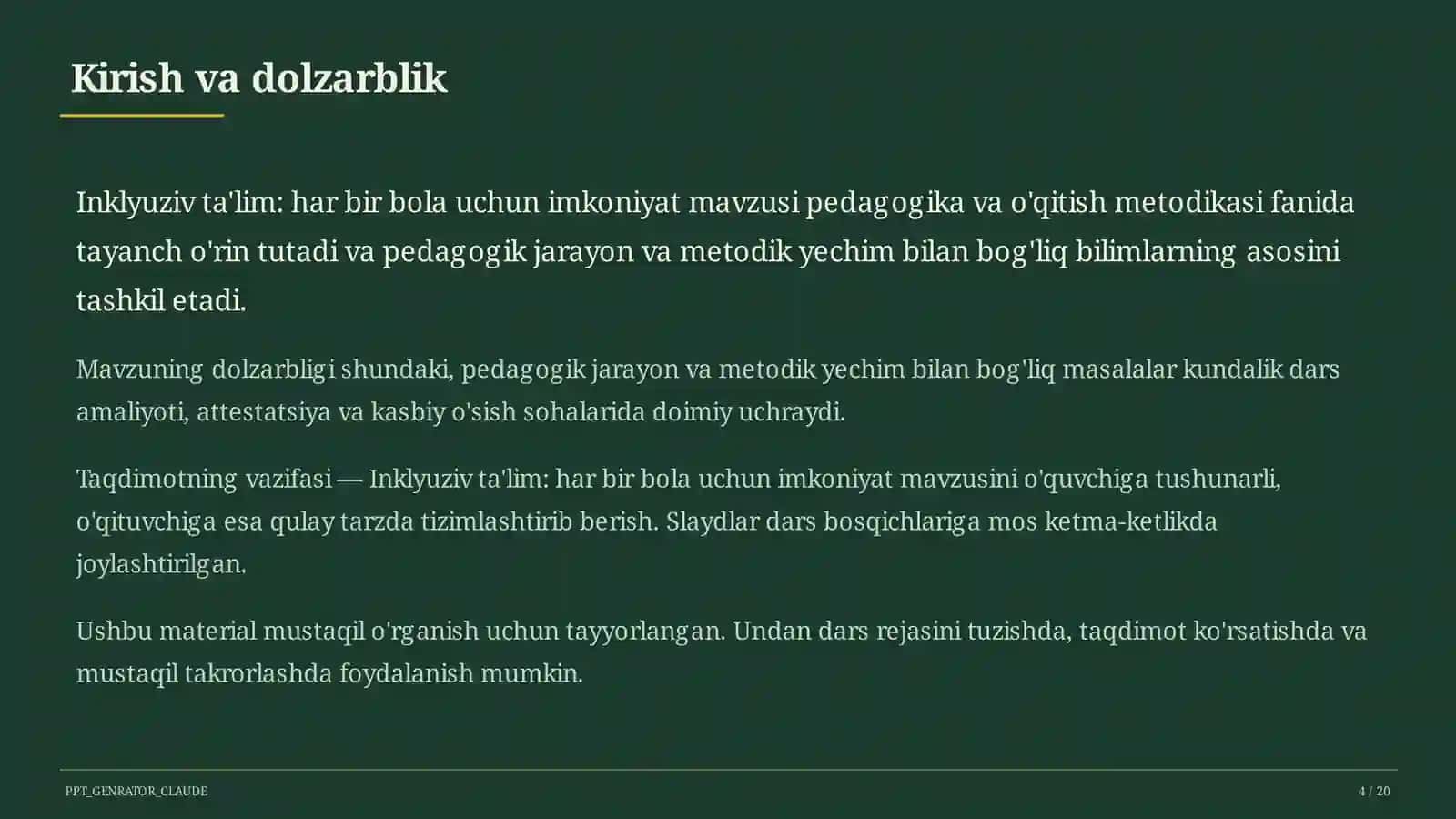 Inklyuziv ta'lim: har bir bola uchun imkoniyat 4