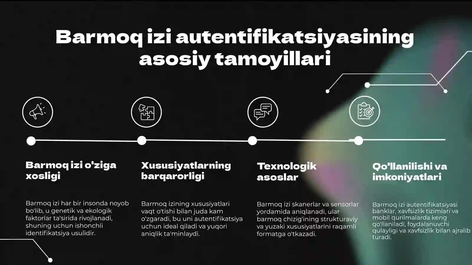 Barmoq izi autentifikatsiyasining asosiy tamoyillari va texnologiyalari 4