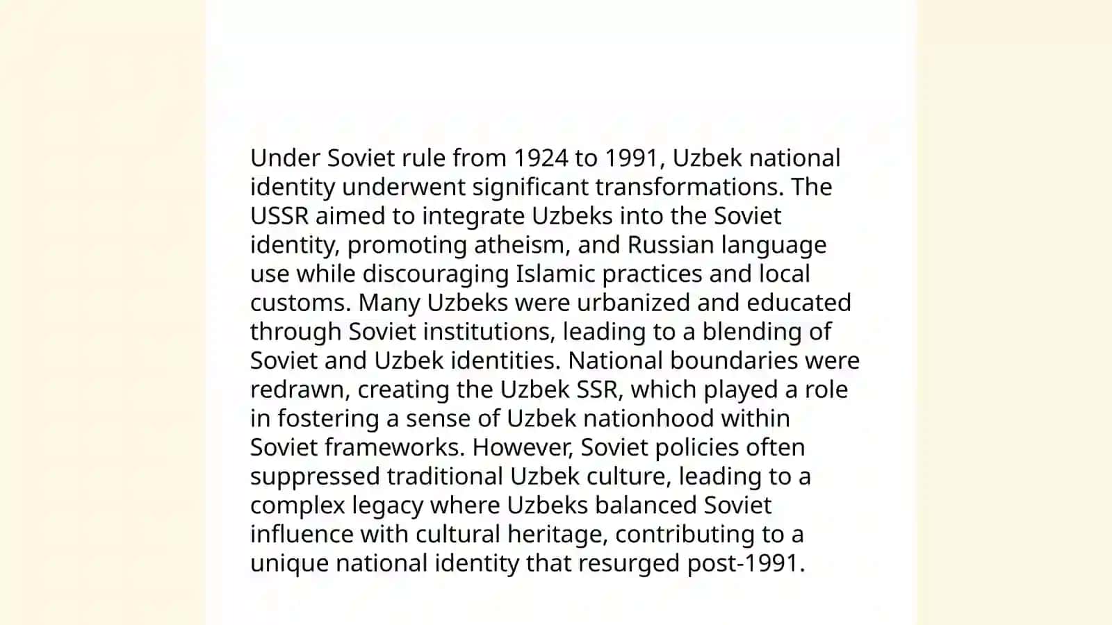 National identities of Uzbekistan and English speaking countries 4