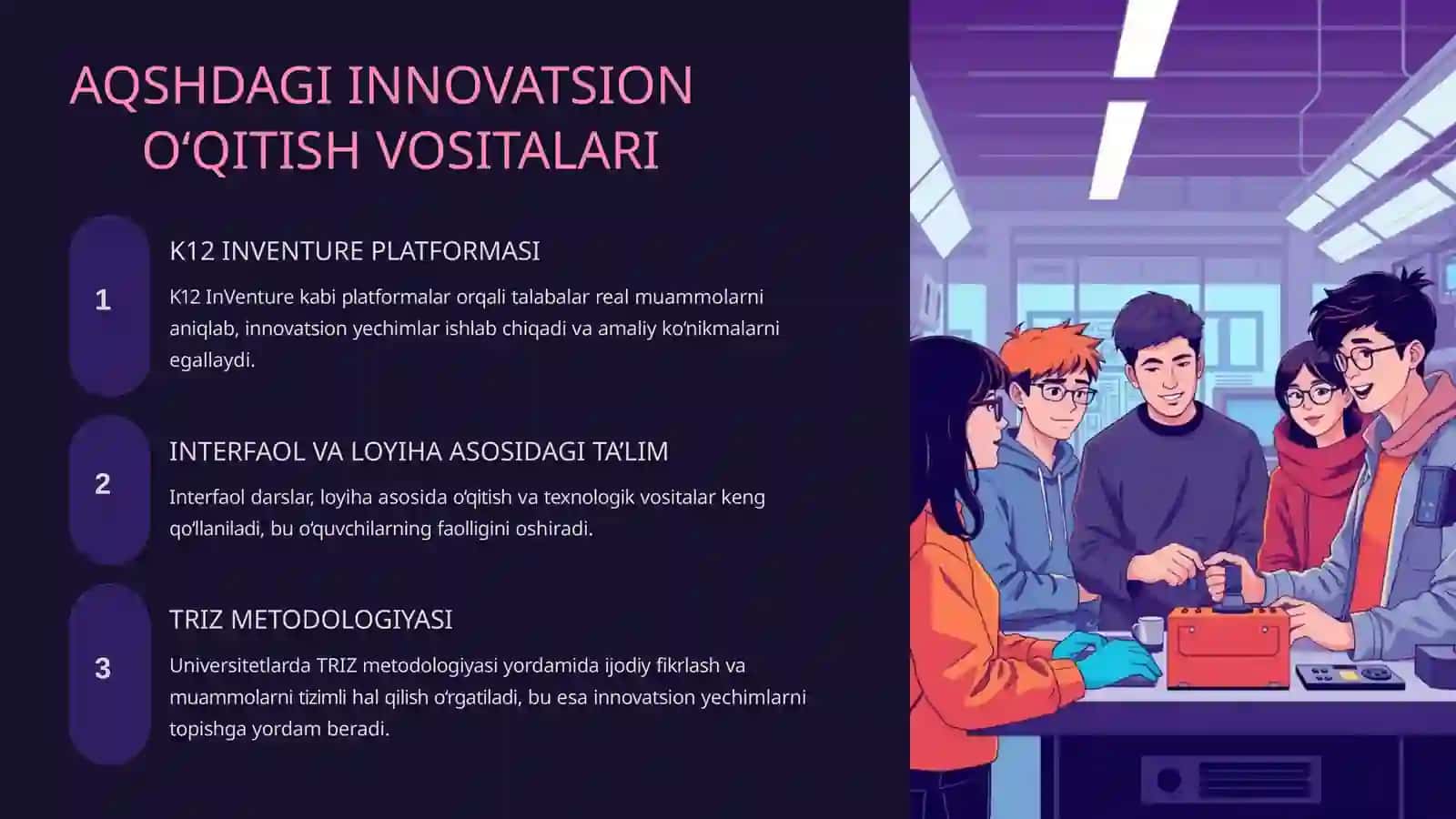 CHET EL TAJRIBASI: INNOVATSIYALAR, ZAMONAVIYO‘QITISHVOSITALARIQIYOSIY TAHLILI 4
