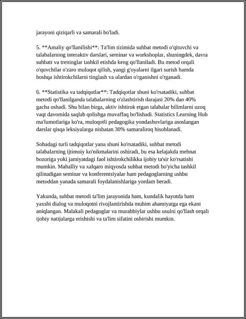 TEXNOLOGIYA DASRLARIDA SUHBAT METODI 4
