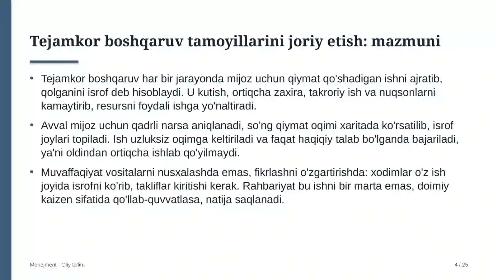 startaplarda tejamkor boshqaruv tamoyillarini joriy etish 9720 4