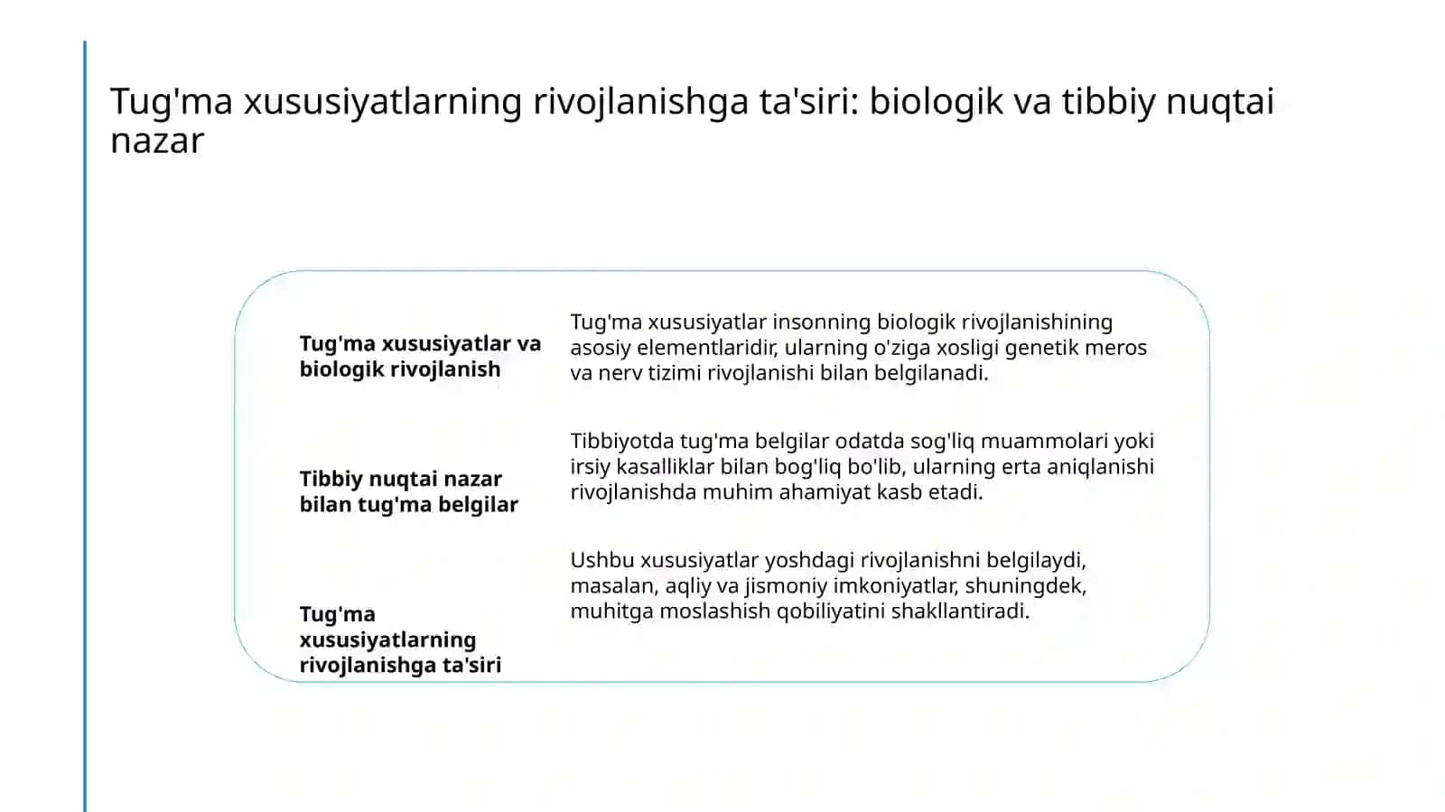 Go'daklik davri uning tug'ma xususiyatlari va rivojlanishning o'ziga xos xususiyatlari 4