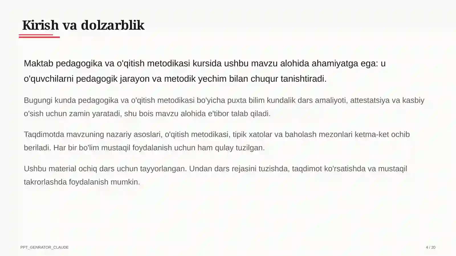 O'qituvchilarning Milliy sertifikatiga tayyorgarlik 4
