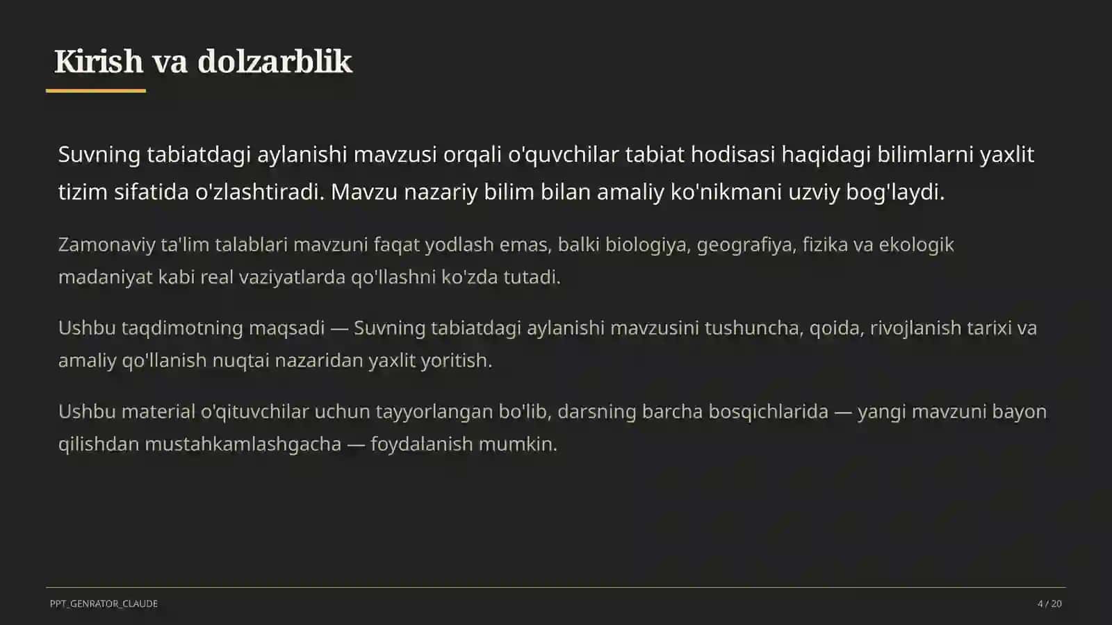 Suvning tabiatdagi aylanishi (2-sinf) 4