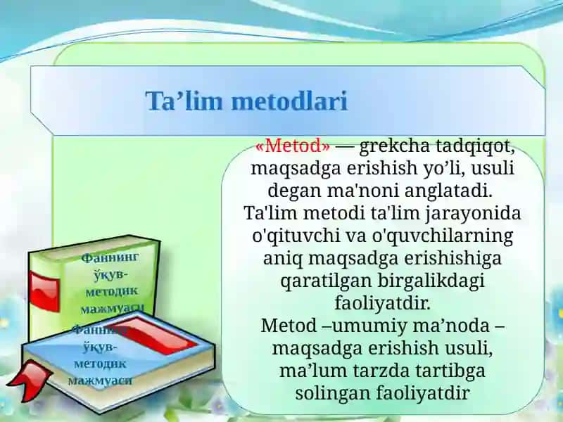 Ta’lim metodlari  va vositalari 4