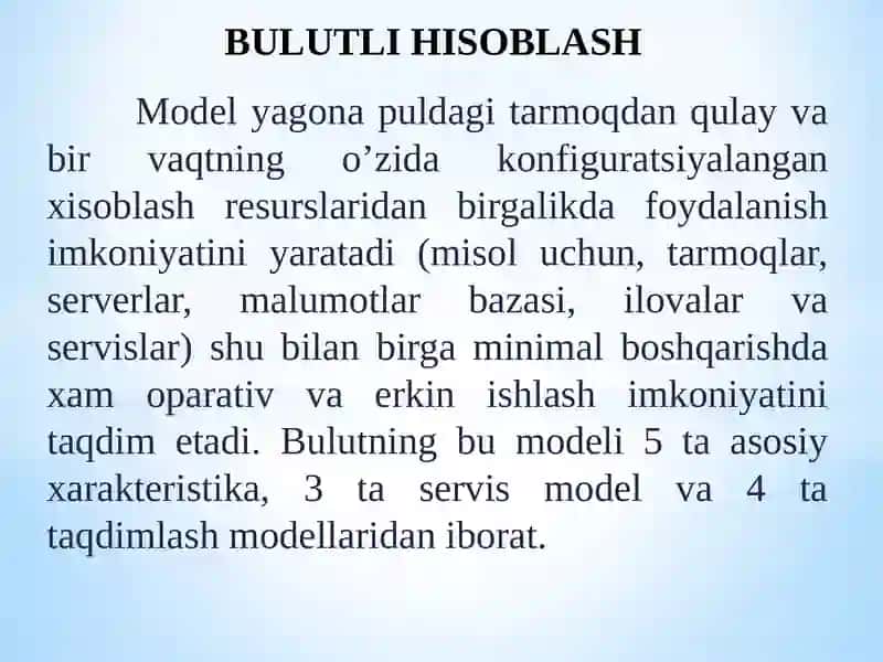 Bulutlitehnologiyalarga havfsoluvchi tahdidlarni o'rganish 4