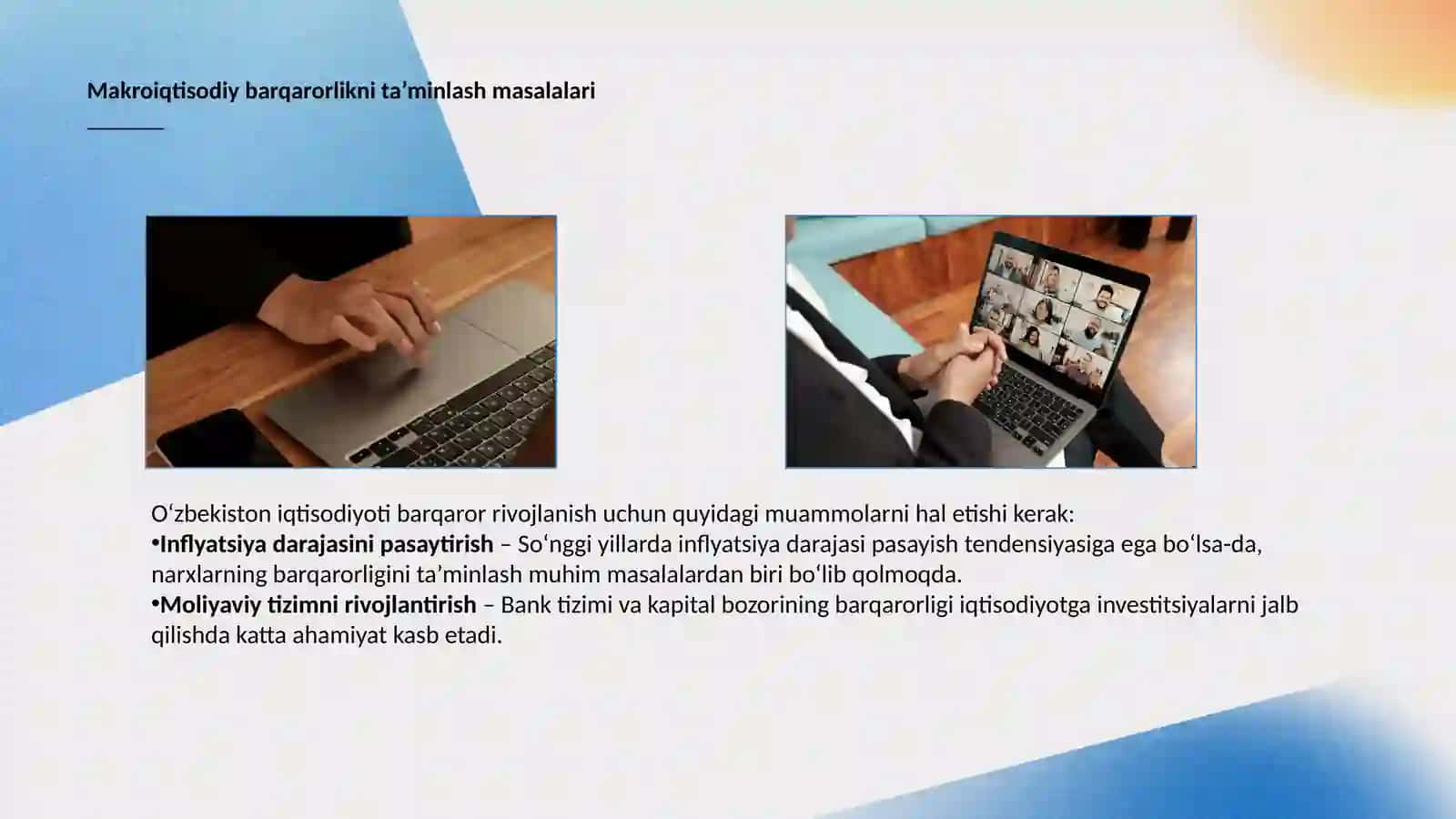 O'zbekistondagi makro iqtisodiy barqarorlik va iqtisodiy o'sish nima? 4