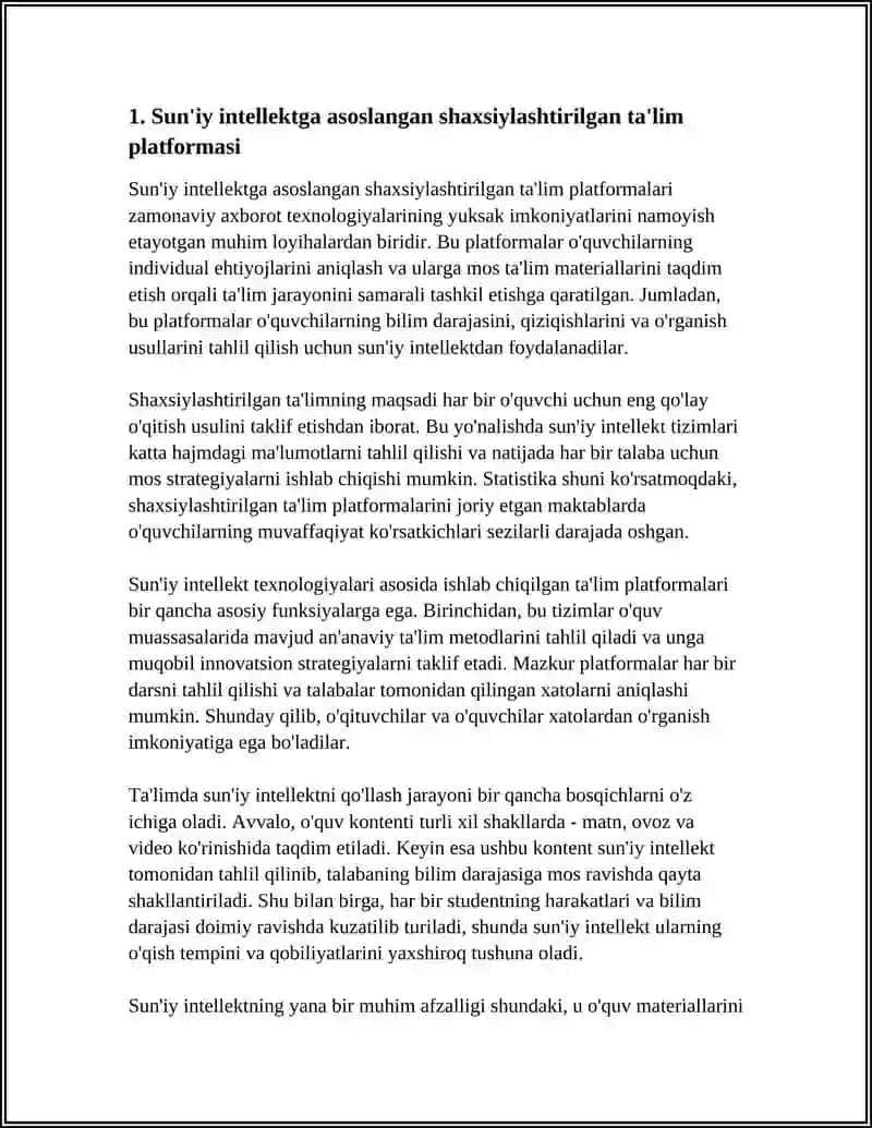 AXBOROT TEXNOLOGIYALARINING TALIM SOHASIDAGI INOVATSION G'OYALARI LOYIHALARI 4
