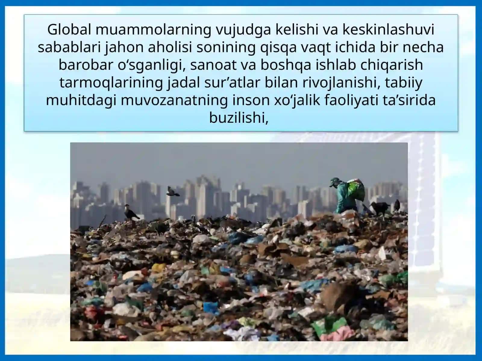 INSONIYATNING GLOBAL MUAMMOLARI 4