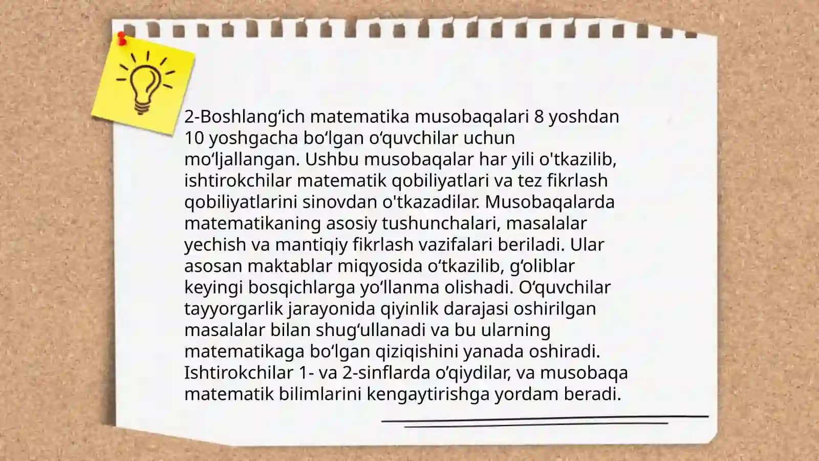 Matematik o'yinlar 4