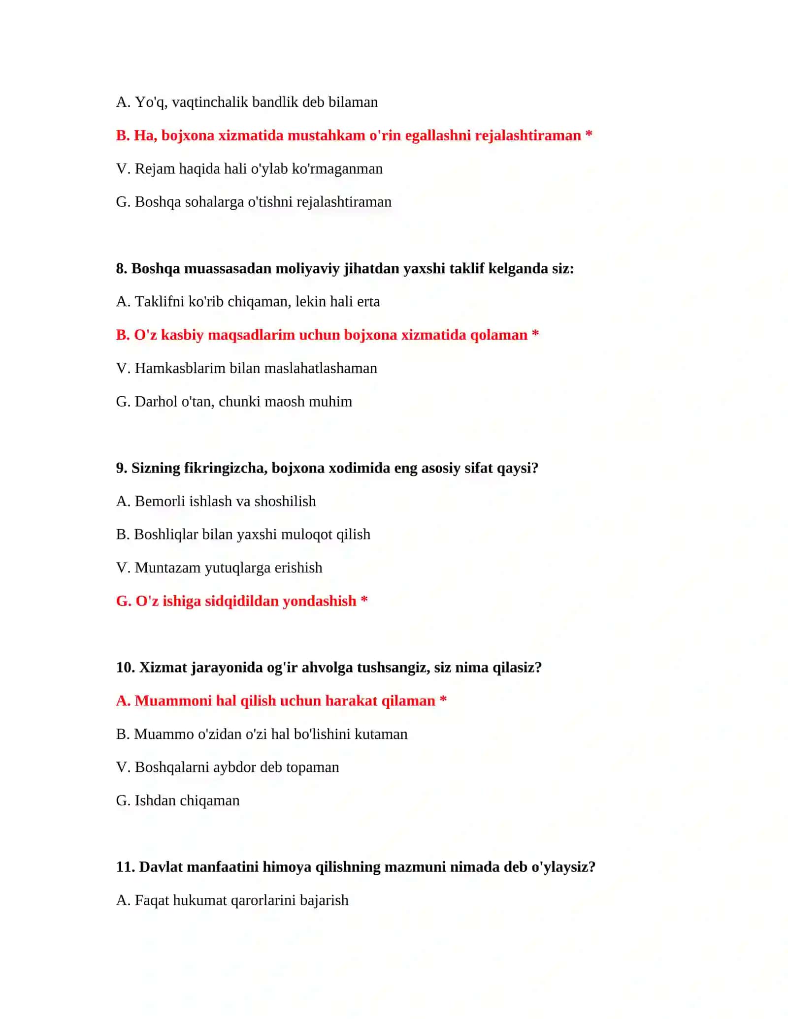BOJXONA AKADEMIYASI UCHUN NAMUNAVIY PSIXOLOGIK SINOVLAR 4