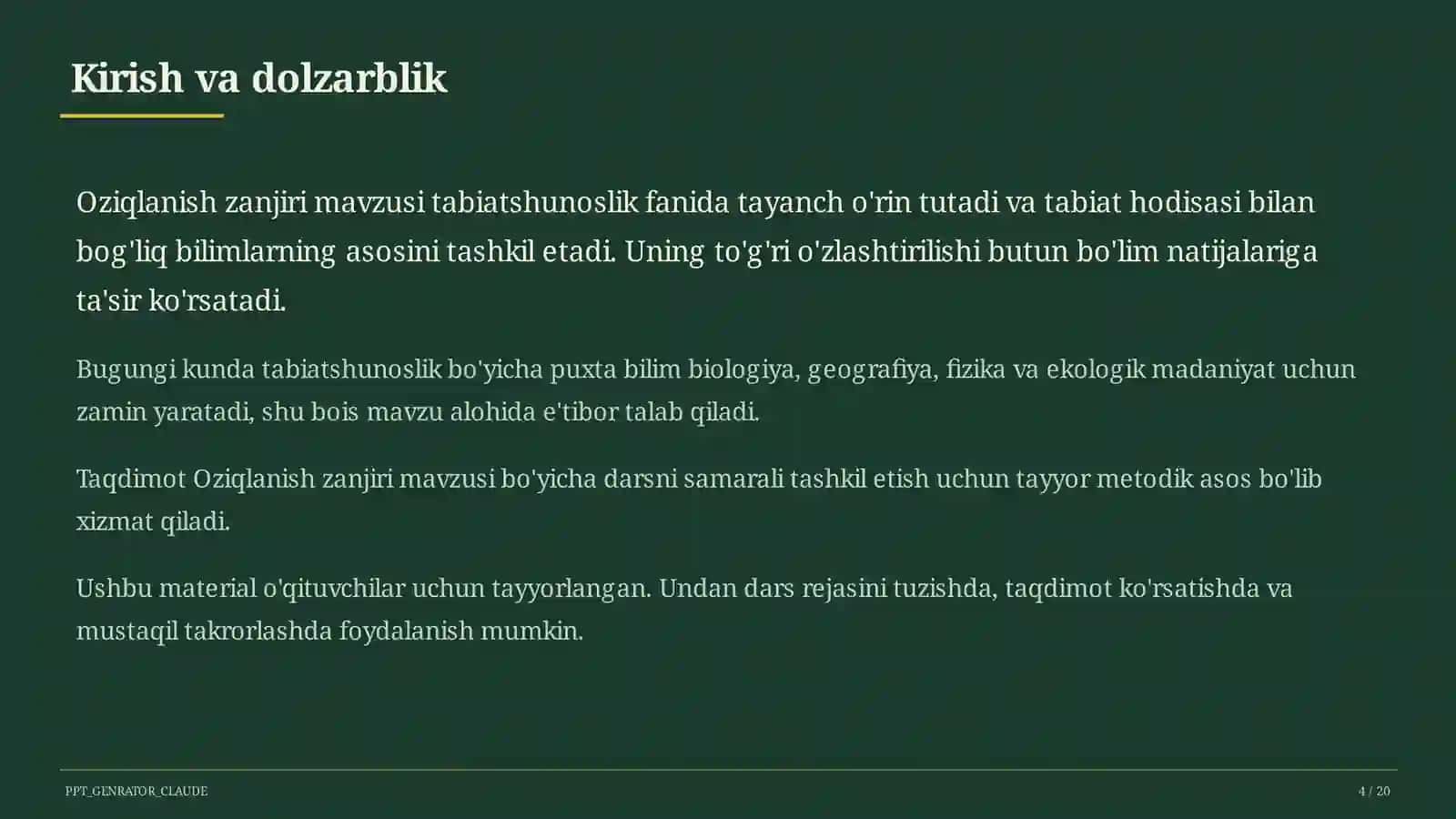 Oziqlanish zanjiri (3-sinf) 4