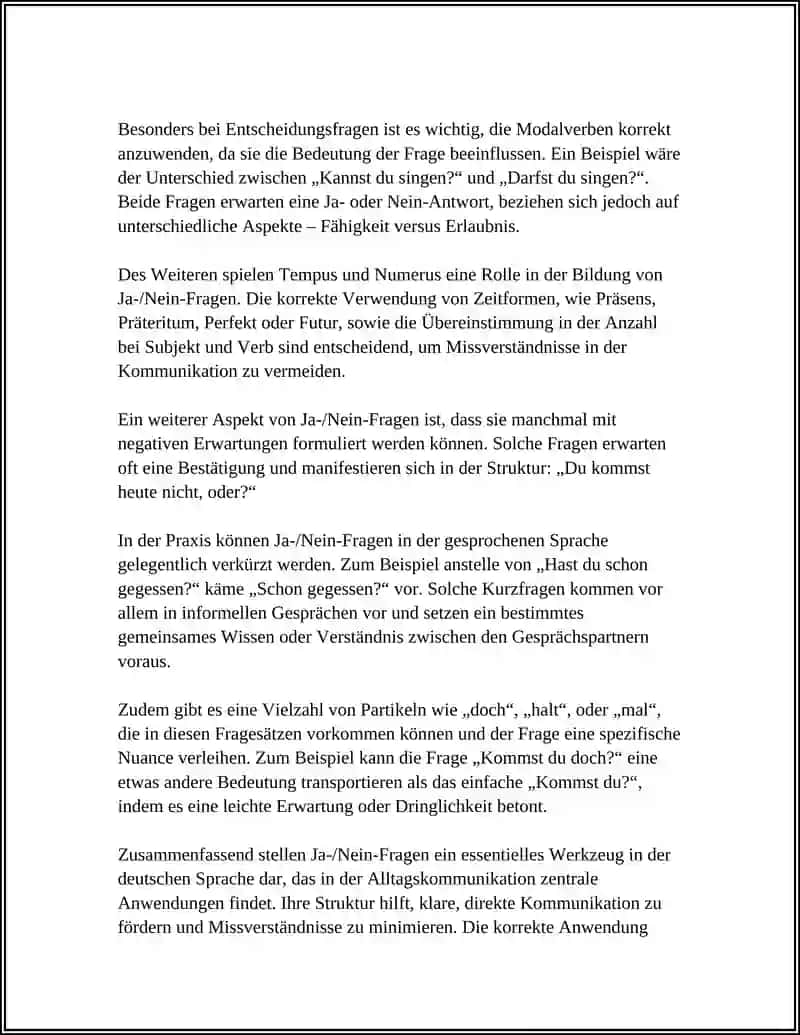 DIE FRAGESÄTZE 4