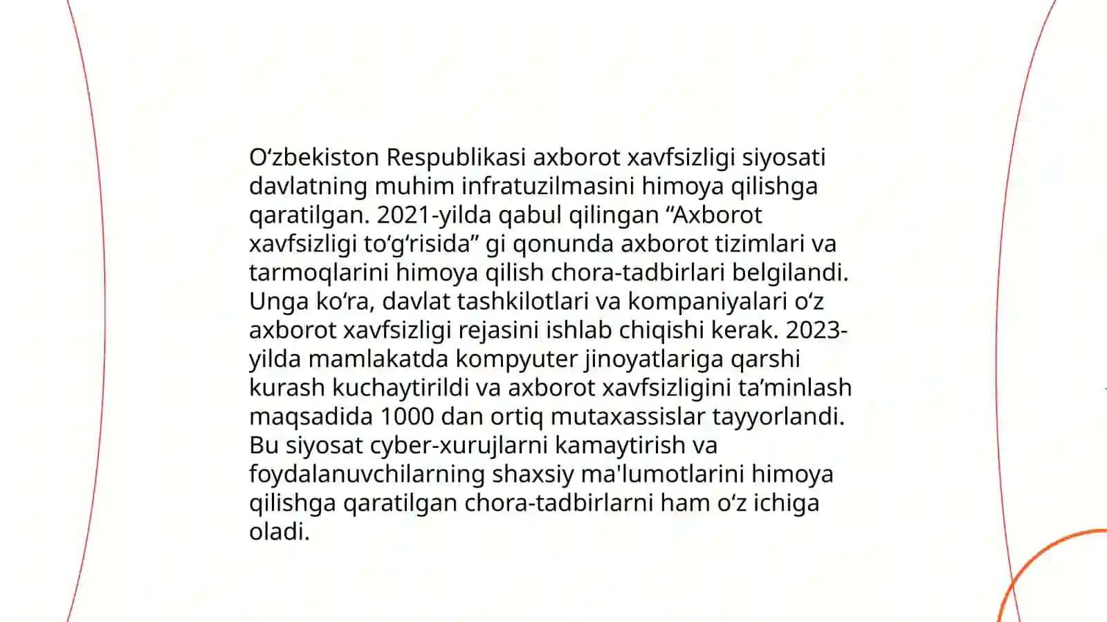 Ozbekistonda axborot xavfsizligining ma’naviy huquqiy asoslari 4