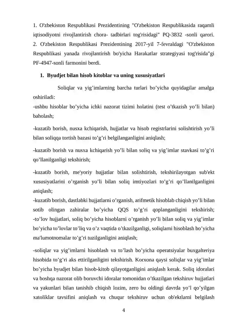 Byudjet bilan hisob kitoblar auditi 4