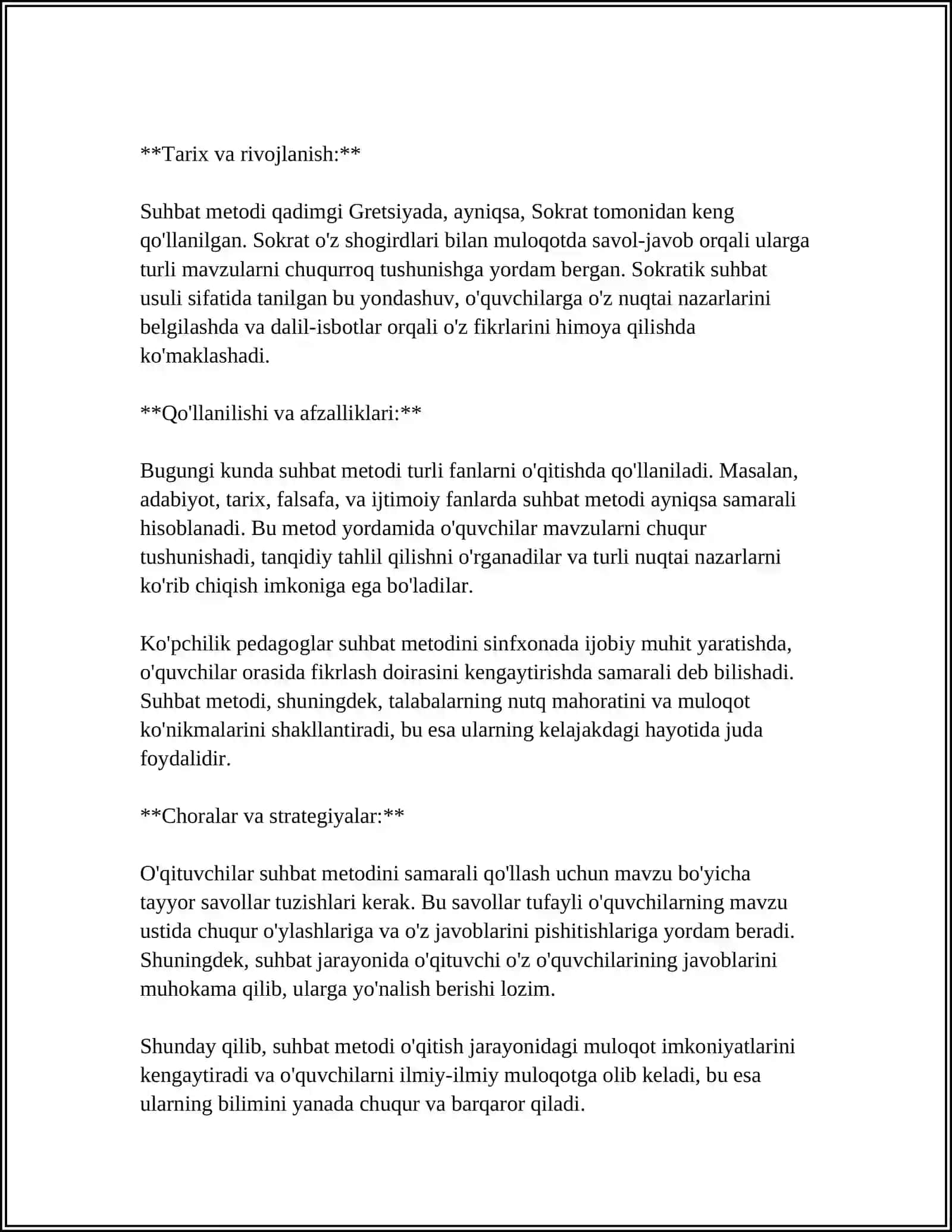 TEXNOLOGIYA DARSLARIDA SUHBAT METODI 4