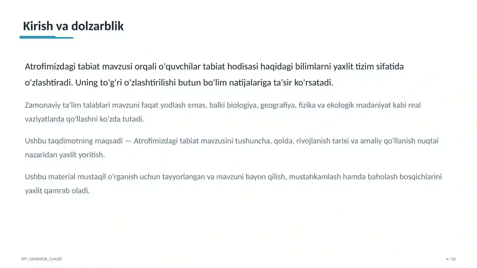 Atrofimizdagi tabiat (1-sinf) 4