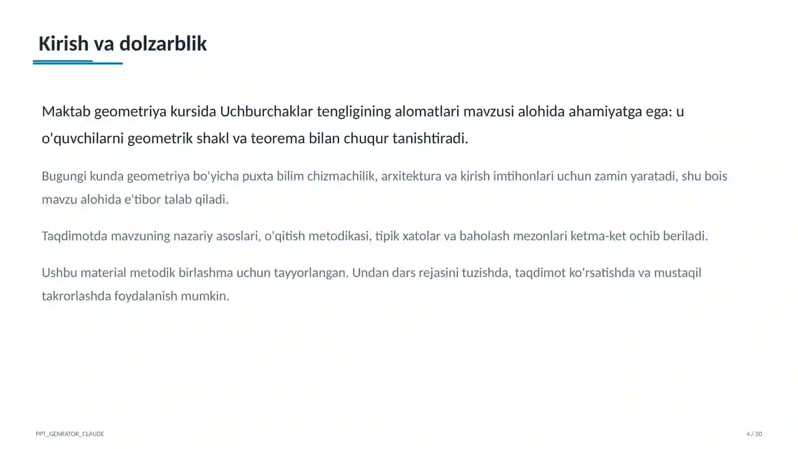 Uchburchaklar tengligining alomatlari (7-sinf) 4