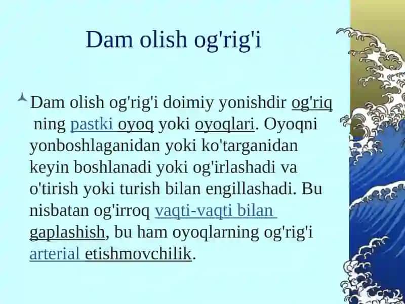 Surunkali oyoq-qo'llar gatahdid 4