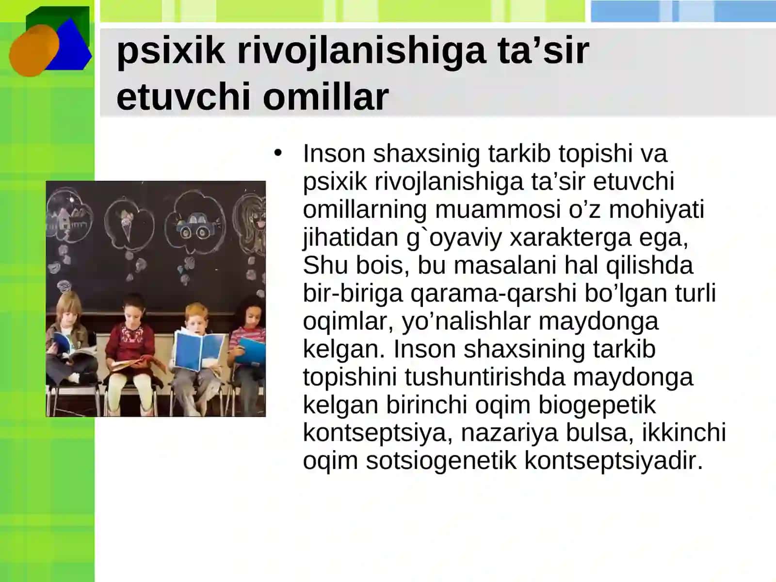 Yosh davrlar psixologiyasi 4