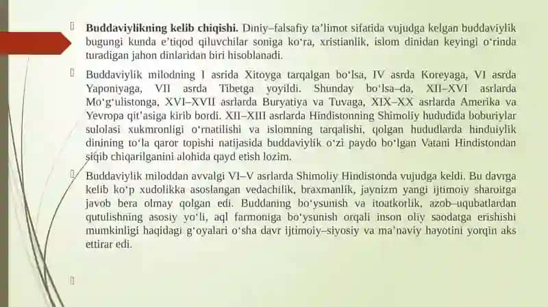 Buddaviylik Dinining Ta'limoti 4