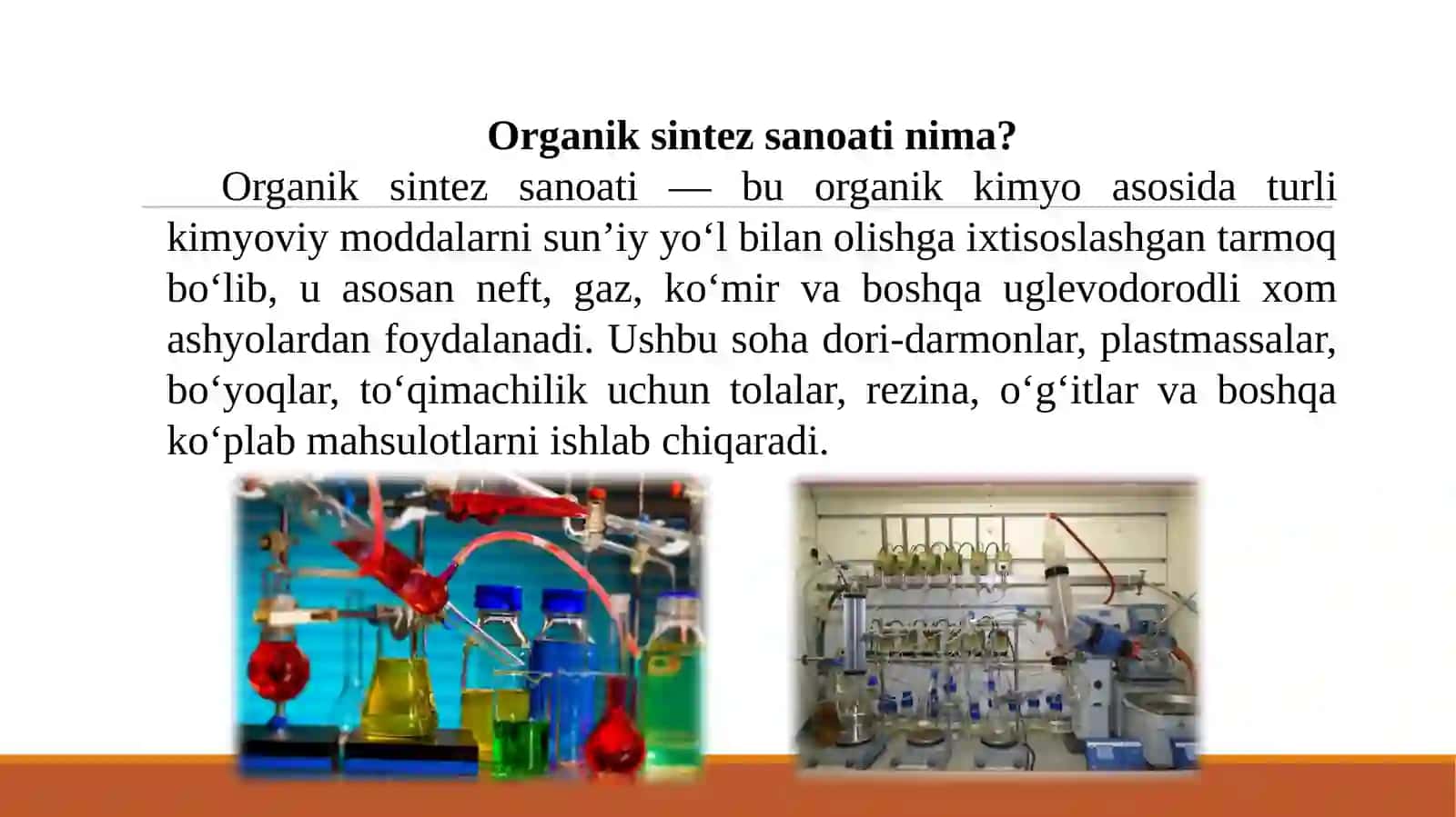 Organiksintezsanoatiningvujudgakelishivarivojlanishi 4