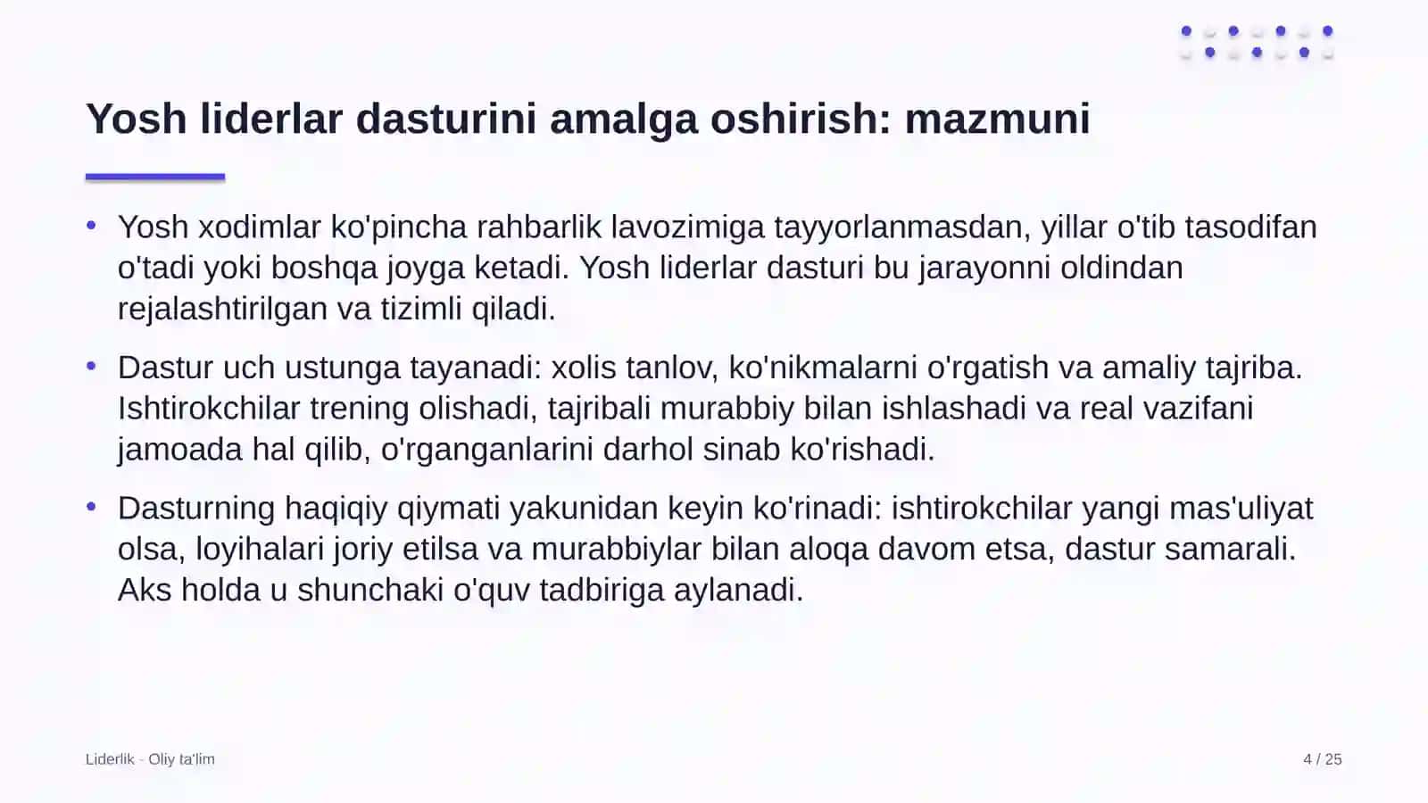 viloyat teleradiokompaniyalarida yosh liderlar dasturini amalga oshirish 6251 4