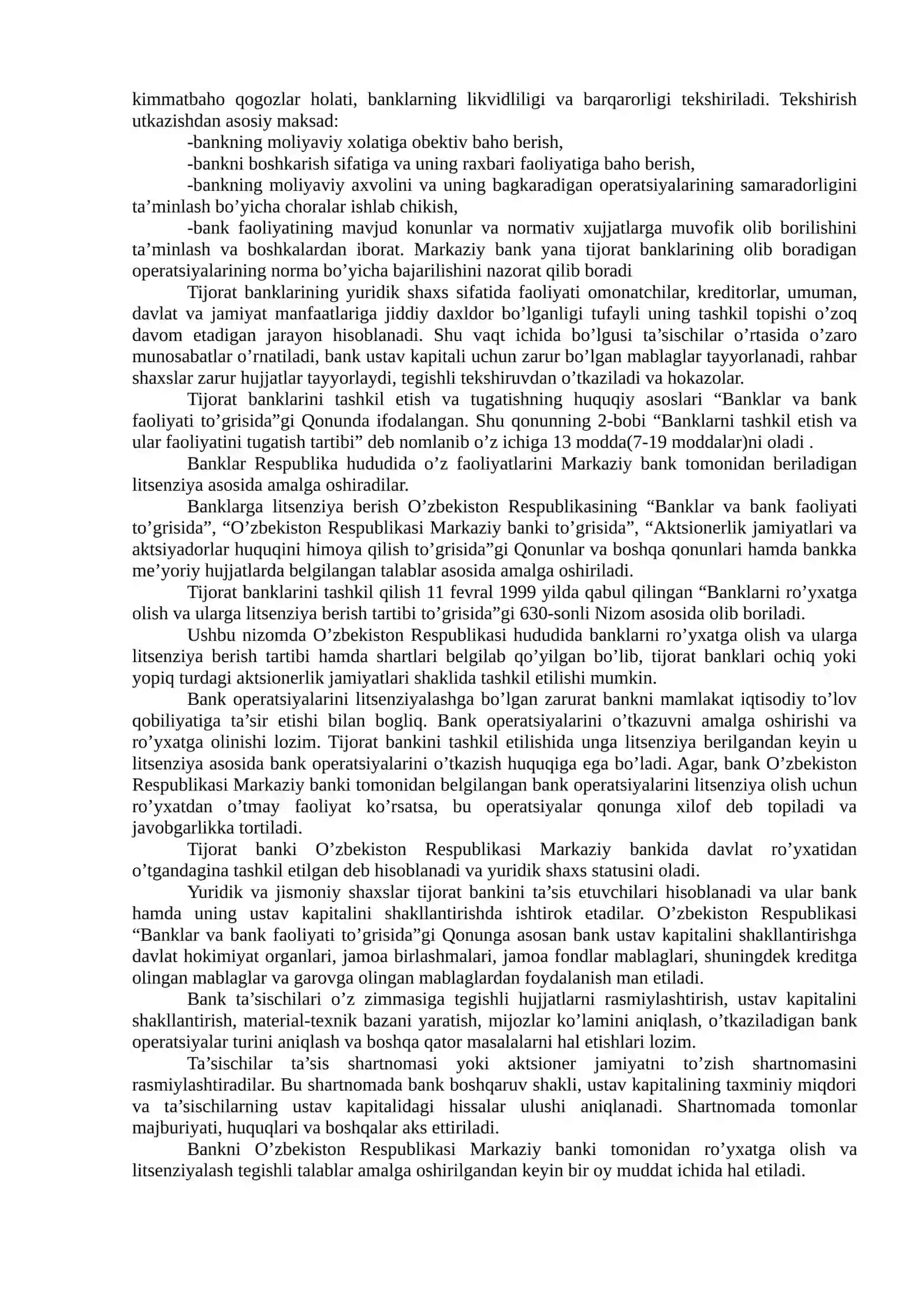 TIJORAT BANKLARINING TASHKIL ETILISHI VA TURLARI 4