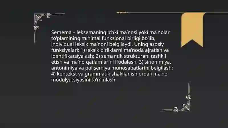 Leksemaning semantik tabiati 4