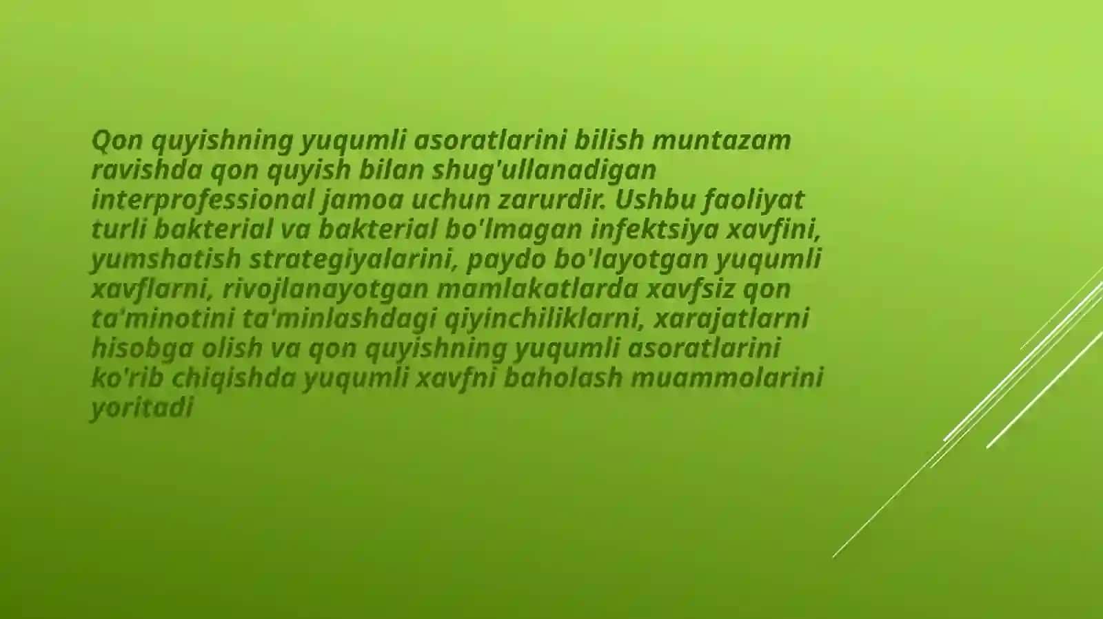 Qon quyish paytida infeksion asoratlar: sabablari, klinikasi, tashxisi va oldini olish 4
