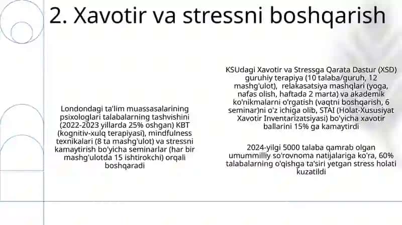 Talaba ehtiyojlarini aniqlash va baholash 4