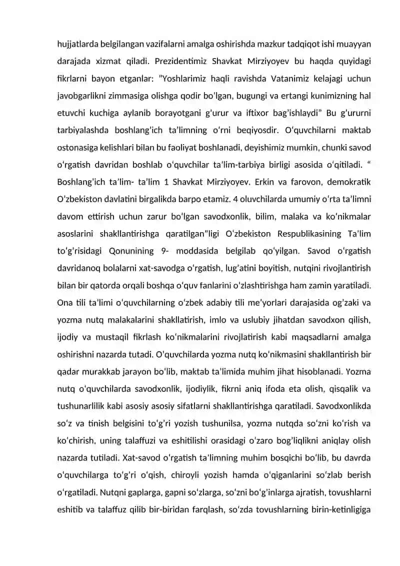 Boshlang’ich sinflarda ona tili darslariga qo’yiladigan talablar 4