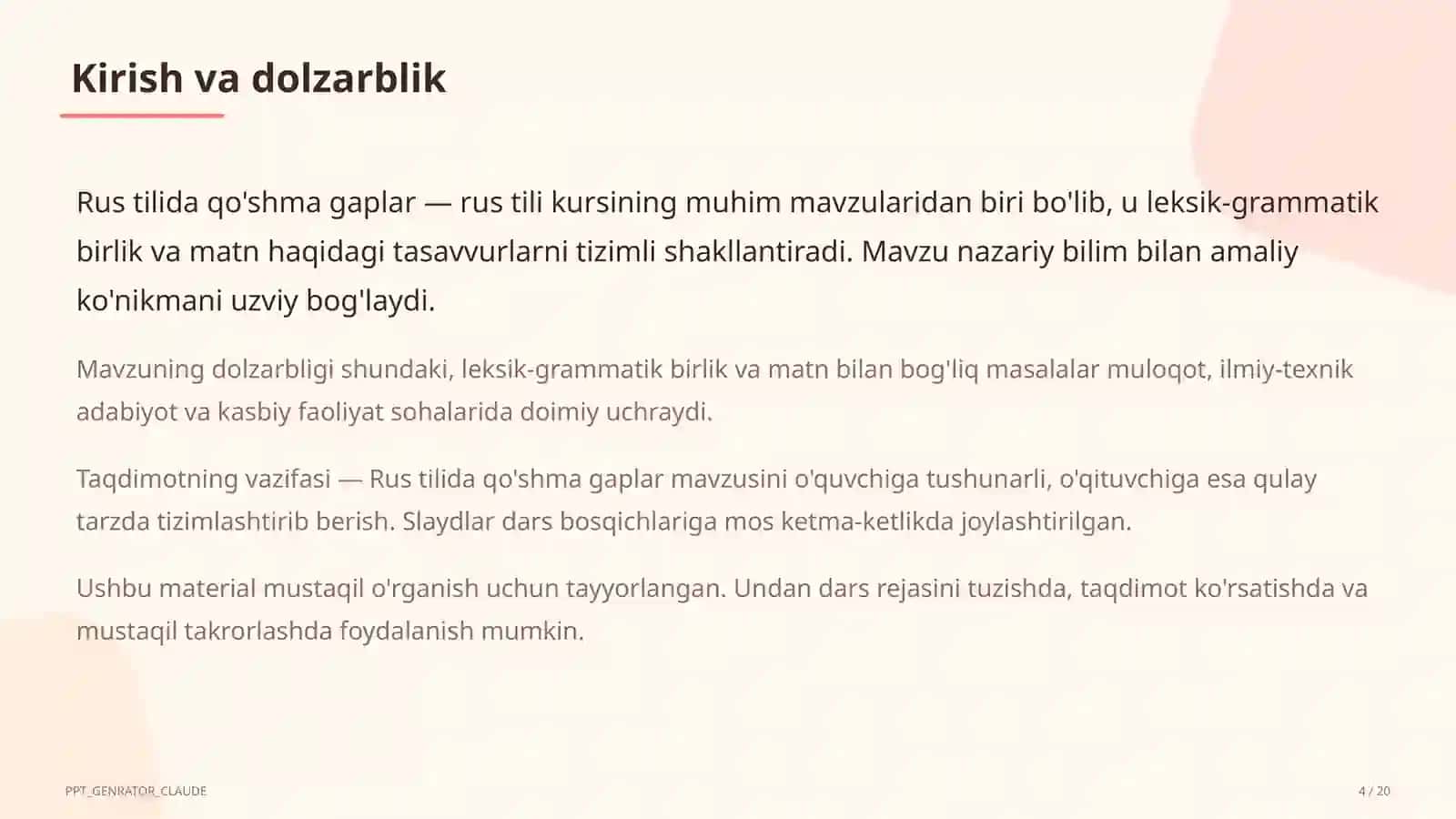 Rus tilida qo'shma gaplar (9-sinf) 4