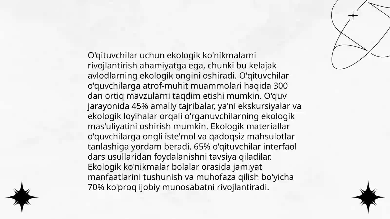 Ekalogik ta'lim berish davlat standartlari 4