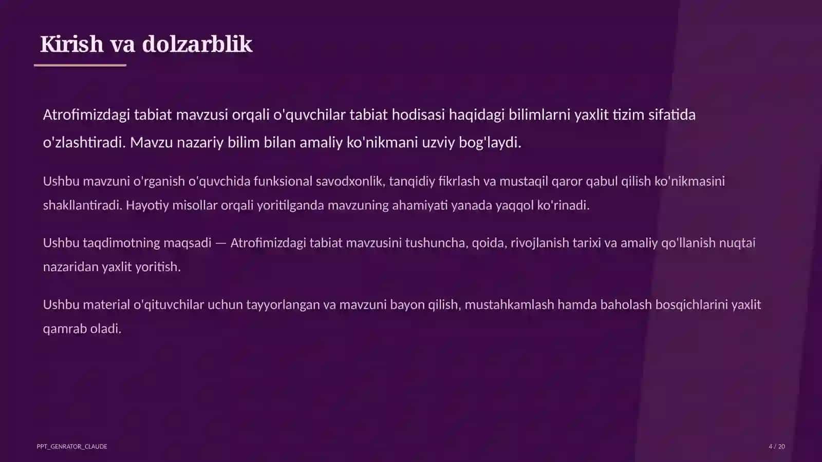 Atrofimizdagi tabiat (1-sinf) 4